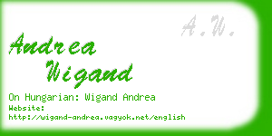 andrea wigand business card